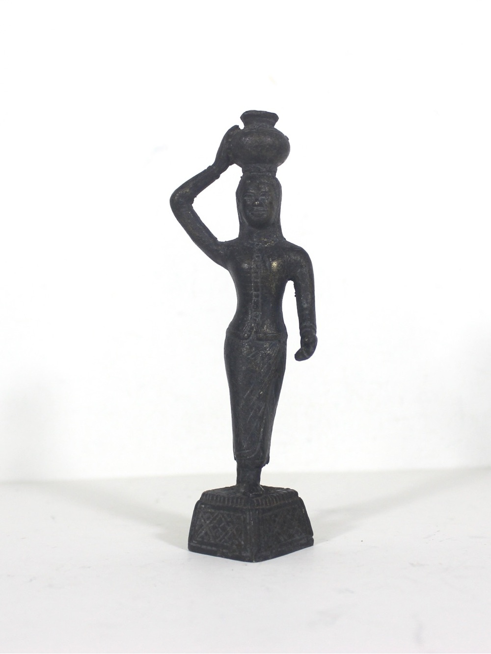 Vintage Bronze Patinated South East Asian Female Art sculpture